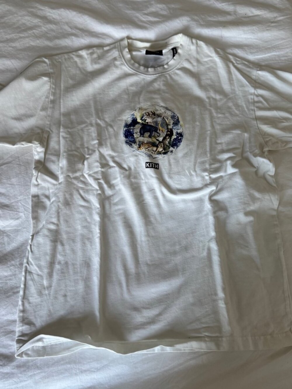Kith Animal Globe Graphic Tee – White, Men's S